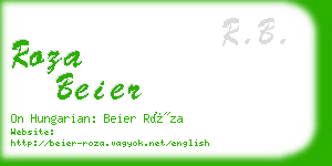 roza beier business card